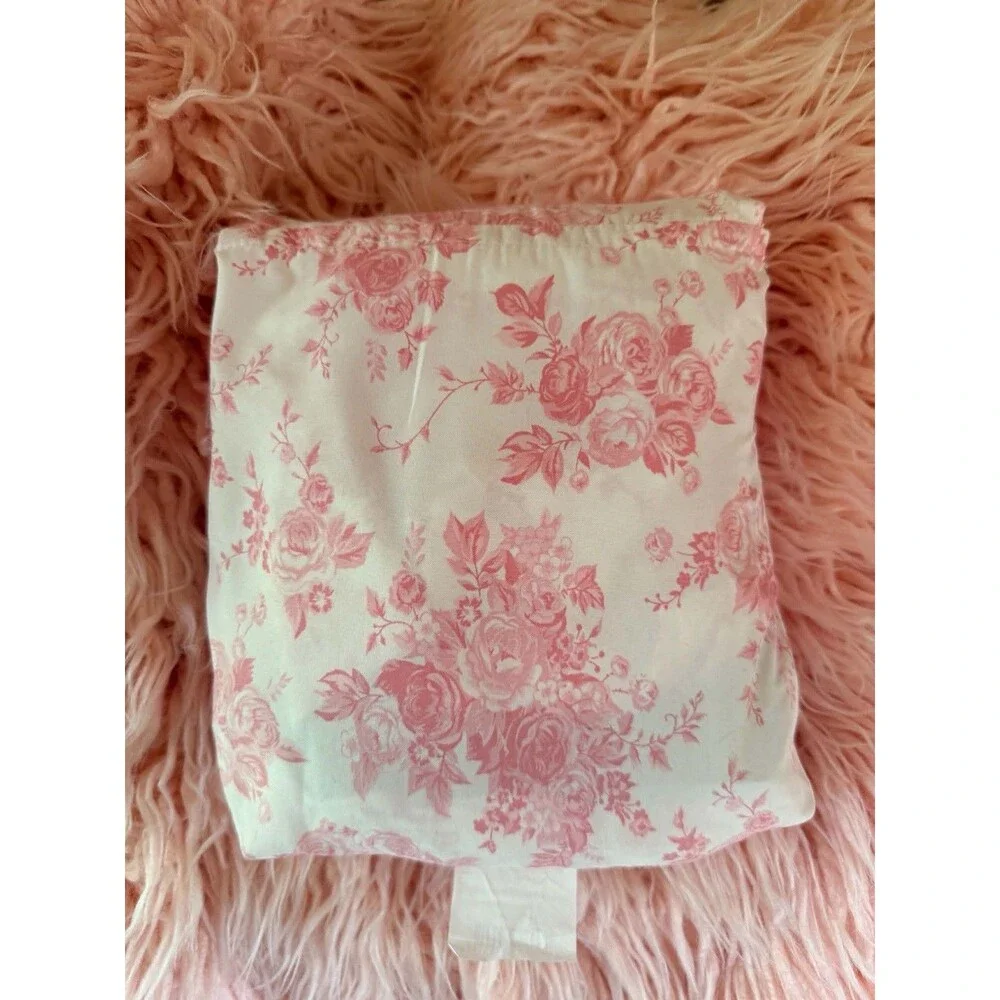 Twin Microfiber Sheet Set Pink Floral Bedding